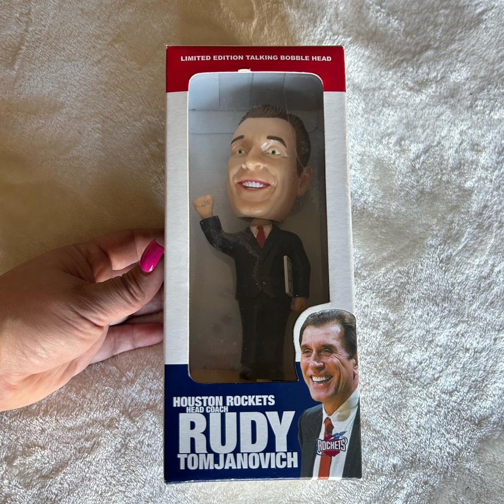 Houston Rockets Rudy Tomjanovich Talking Bobblehead